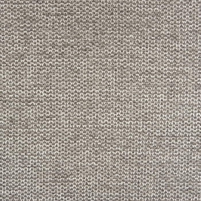 Sofa-lit sectionnel de droite Savvy 5 pièces en tissu d’apparence lin avec fauteuil long de rangement et appuie-têtes réglables - gris