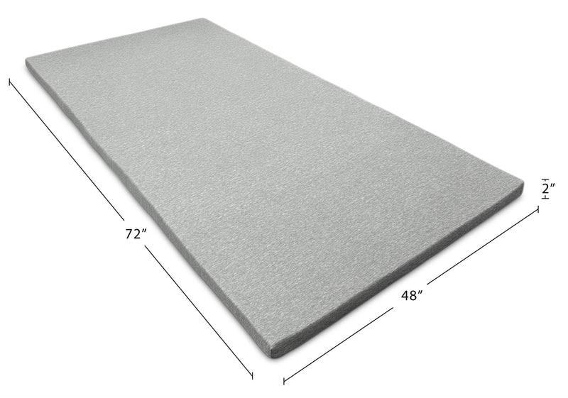 Petit surmatelas pour sofa-lit en mousse à mémoire de forme avec housse amovible à fermeture à glissière