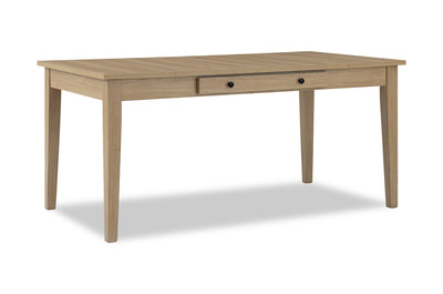 Cove Dining Table with Storage Drawers, Melamine, 66"W - Natural/Grey | Table salle à manger Cove de 66 po (L) en mélamine avec tiroirs de rangement - naturelle et grise