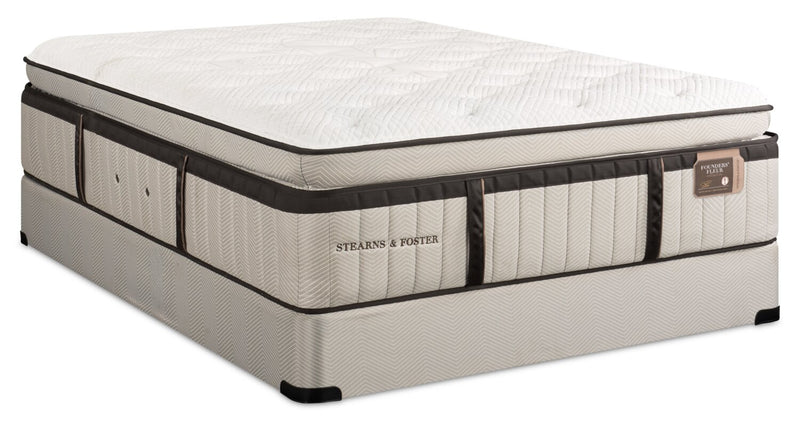 Ensemble matelas luxueux à Euro-plateau épais Swansea de Stearns & Foster pour lit double