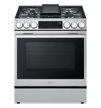  Cuisinière intelligente à gaz encastrée LG de 6,3 pi3 avec friture à air- acier inoxydable résistant aux traces de doigts - LSGL6335X