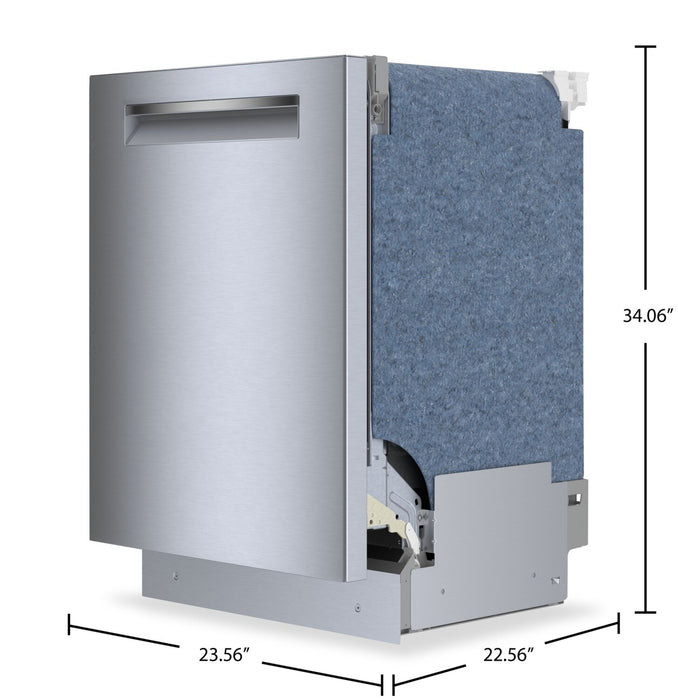 Lave-vaisselle encastré Bosch de série 500 de 24 po de 44 dBA - acier brossé résistant aux traces de doigts - SHP65CC5UC