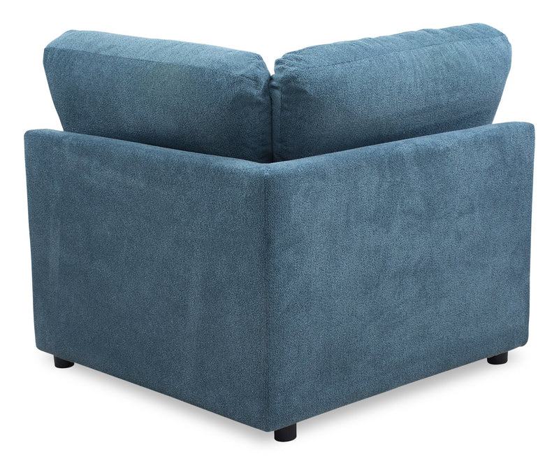 Fauteuil en coin modulaire Voyage en tissu avec coussins de dossier amovibles - bleu