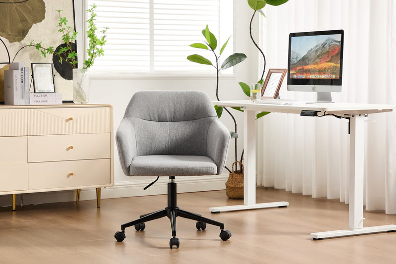 Chaise de bureau pivotante Stevie de 23 po à hauteur réglable - grise 