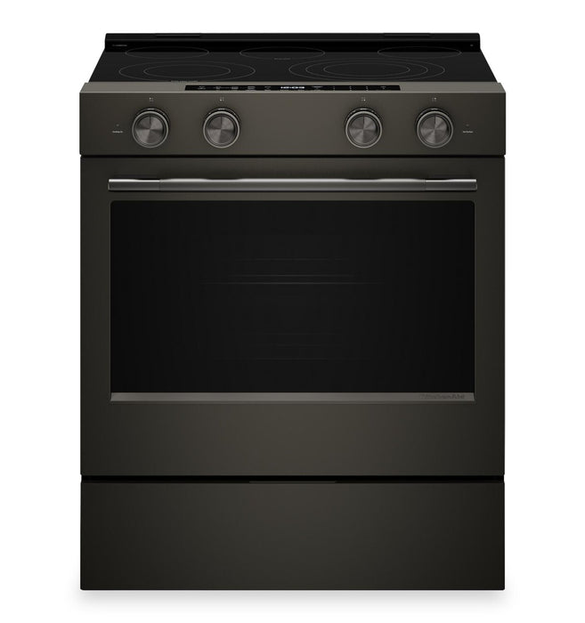 Cuisinière électrique KitchenAid de 5,3 pi³ et de 30 po - minerai noir - YKSES530SBE 