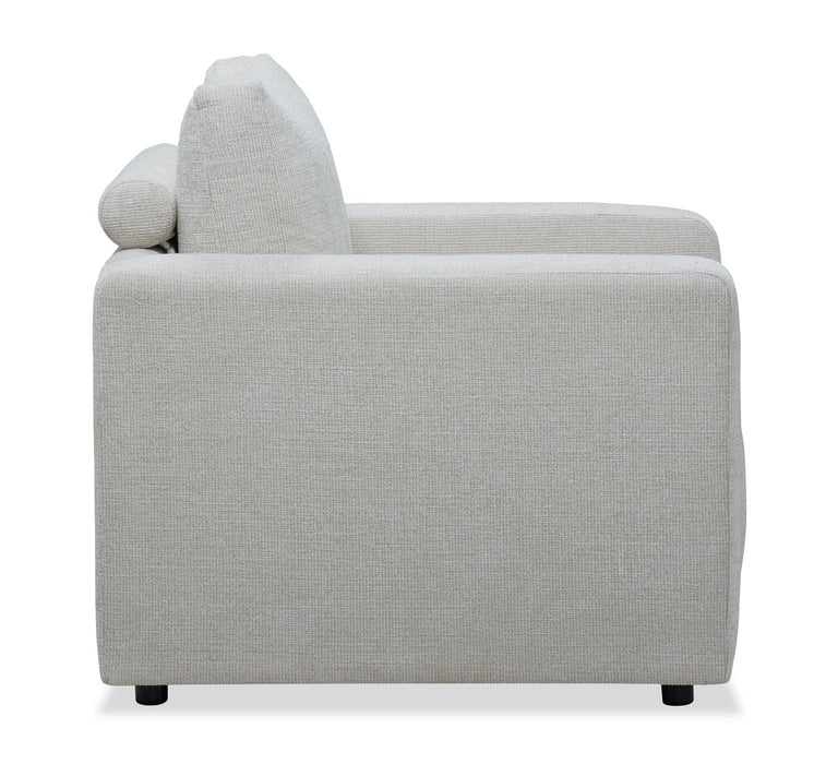 Causeuse Lainey de 65,35 po en tissu avec coussins de dossier amovibles - beige 