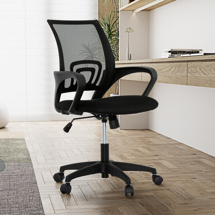 Chaise de bureau ergonomique réglable Raven de Sealy de 25,2 po avec rembourrage en mailles - noire