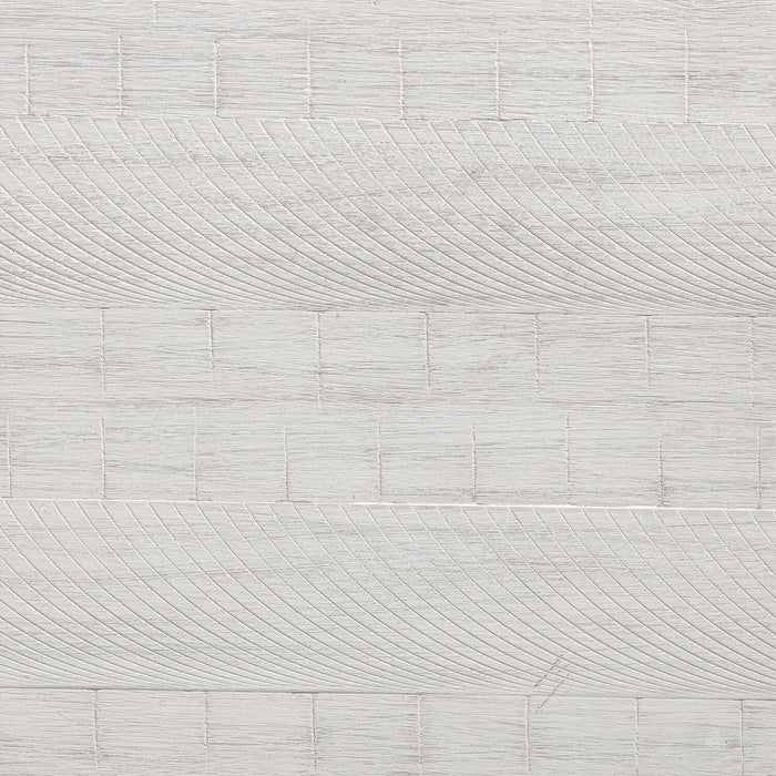 Lit à panneaux Haven avec tête de lit et cadre de lit, blanc - format très grand lit