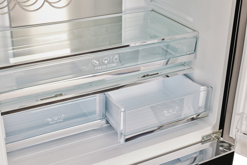 Réfrigérateur Classic Rétro par Unique de 36 po et de 21,4 pi3 de profondeur comptoir - noir minuit - UGP-595L B AC