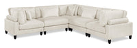 Sofa sectionnel modulaire Lounge 5 pièces en chenille - beige
