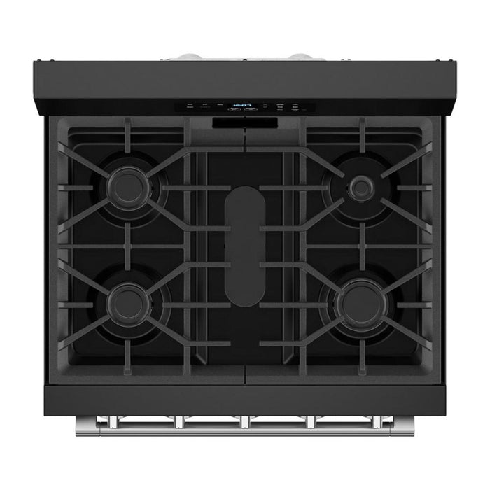Cuisinière à gaz Maytag de 5 pi3 à convection avec friture à air sans préchauffage - noire - MFGS6030RB