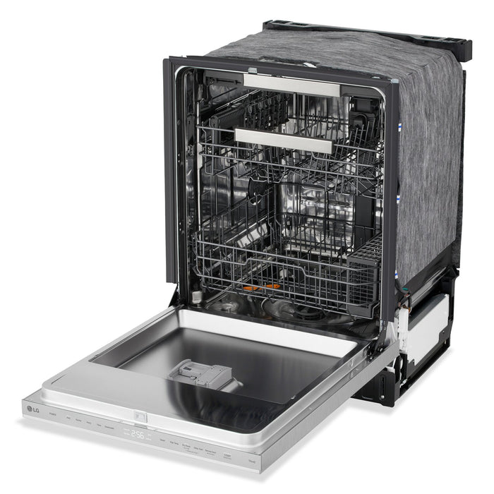  Lave-vaisselle encastré LG à 46 dBA de 24 po avec commandes sur le dessus et QuadWashMC - acier inoxydable - LDNPQ555S