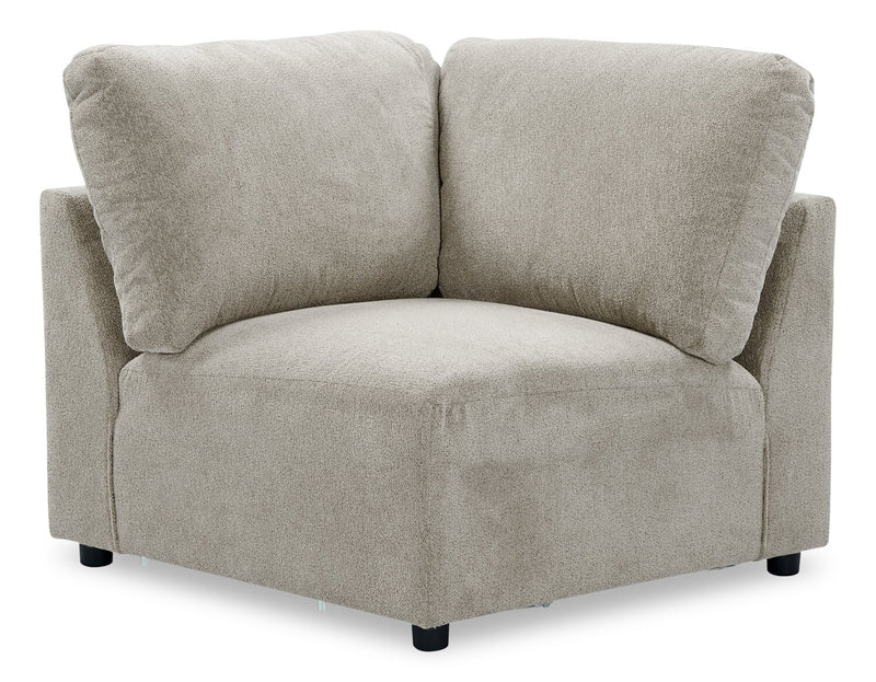 Fauteuil en coin modulaire Voyage en tissu avec coussins de dossier amovibles - Beige