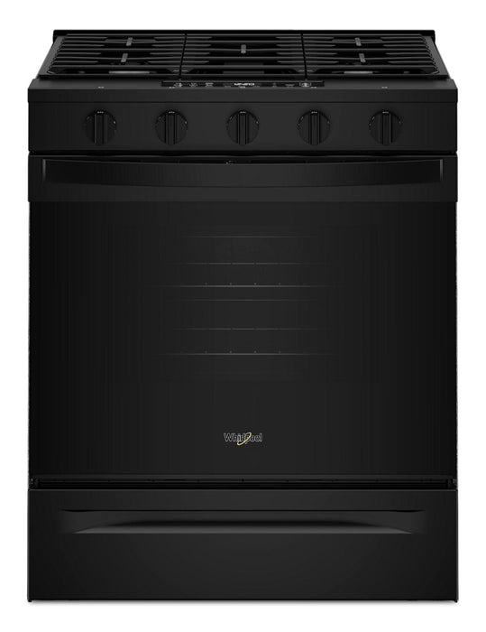 Cuisinière à gaz Whirlpool de 5 pi³ et de 30 po avec cuisson à air - noire - WSGS5030SB