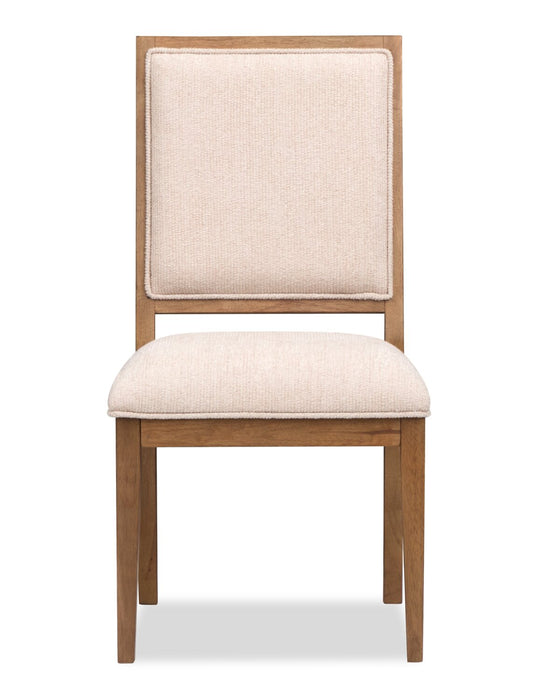 Ensemble de salle à manger Henri de Scott Living 5 pièces en bois avec table, rallonge de 66 po à 84 po (L) et chaises - brun et crème