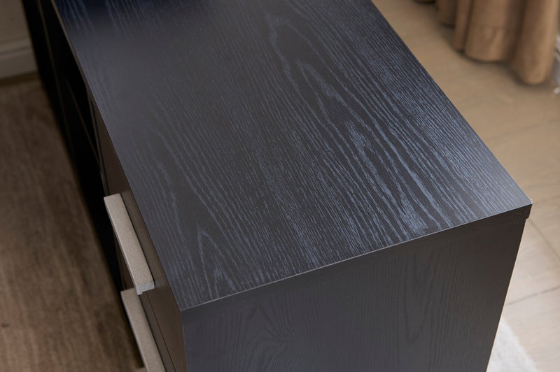 Bureau en coin réversible Owen de 55 po avec 4 tiroirs et compartiments - noir