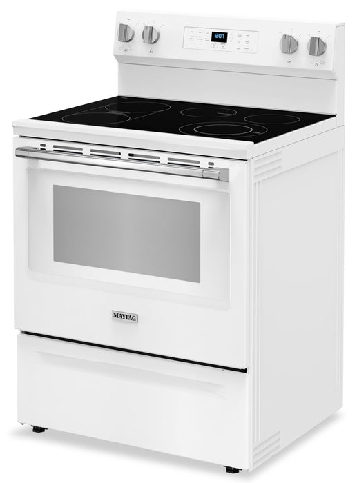 Cuisinière électrique Maytag de 5,3 pi3 et de 30 po avec friture à air sans préchauffage - blanche - YMFES6030RW