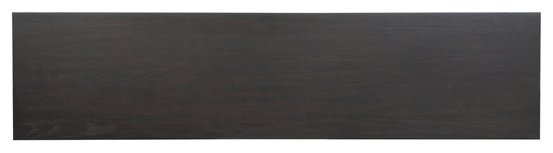 Meuble pour téléviseur moderne Cresset de 70 po en bois massif avec rangement et système de gestion des câbles pour téléviseurs jusqu’à 75 po - grain de café