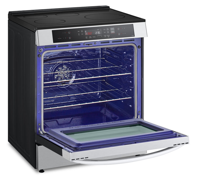 Cuisinière intelligente à induction LG de 6,3 pi³ et de 30 po avec convection et friture à air - acier inoxydable - LSIL6332FE