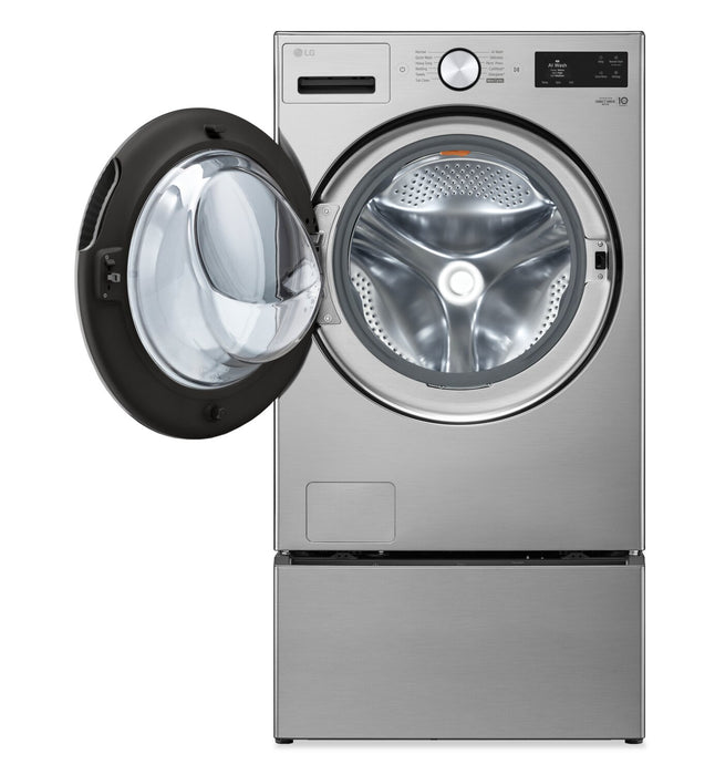 Laveuse à la vapeur intelligente haute efficacité LG à chargement frontal de 5,8 pi3 - acier graphite - WM5800HVA