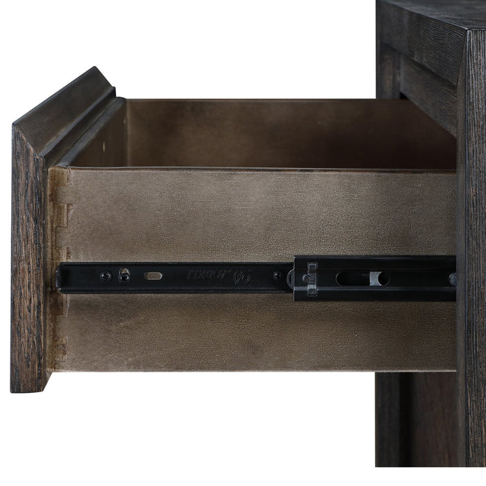 Table de bout Zelda de 24 po avec rangement et tablette - moka chaud