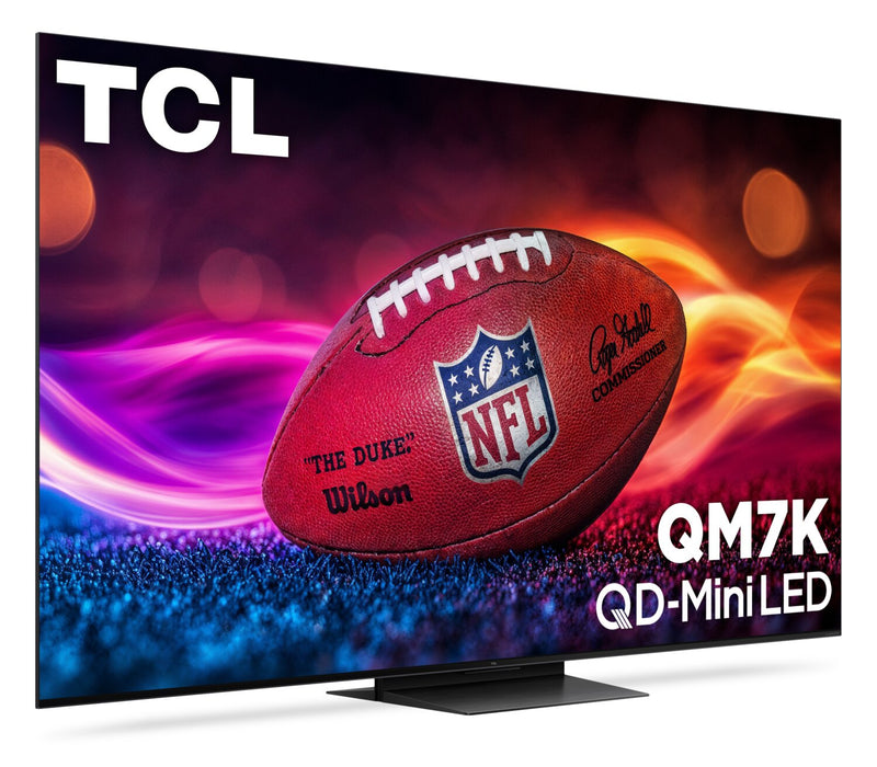 Téléviseur intelligent QLED Mini DEL TCL QD QM7K UHD 4K de 75 po avec Google TVMC (75QM7K) - modèle 2025