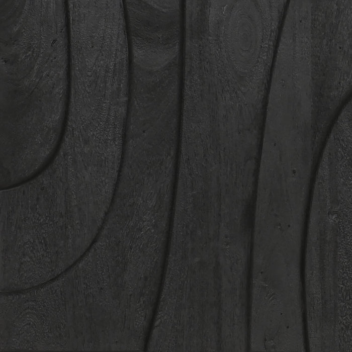 Meuble pour téléviseur moderne Abbot de 60 po avec rangement et système de gestion des câbles pour téléviseurs jusqu’à 80 po - noir