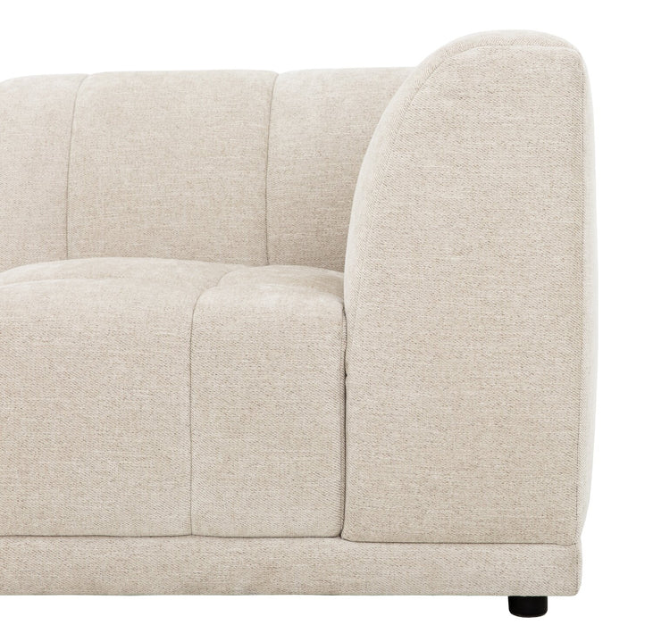 Sofa sectionnel modulaire Oaklyn Kort & Co. 6 pièces en tissu avec poufs et coussins de siège capitonnés - beige