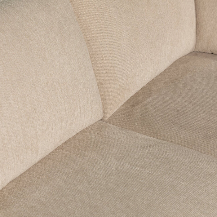 Sofa sectionnel Envy 3 pièces en tissu de chenille - beige amande
