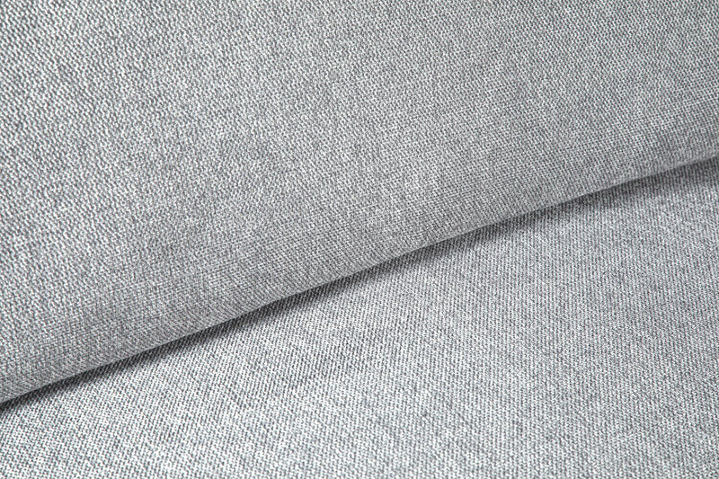 Sofa sectionnel modulaire Evolve de Scott Living 4 pièces en tissu d’apparence lin avec coussins en duvet et plumes - gris
