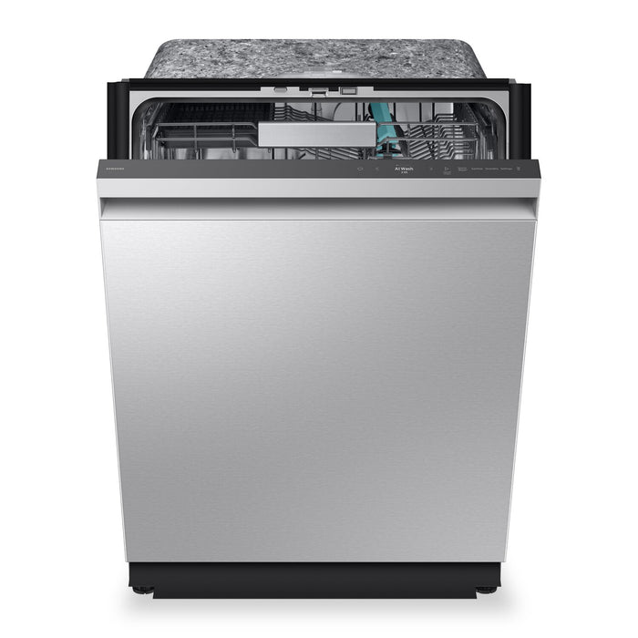 Lave-vaisselle Samsung de 24 po et de 38 dBA avec commandes sur le dessus, nettoyage avec IA et 3e panier - DW90F89T0USRAA