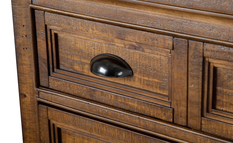 Table à café traditionnelle Hanson de 50 po en pin avec dessus relevable - muscade grillée