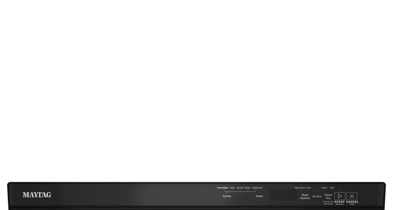 Lave-vaisselle encastré Maytag de 24 po et de 47 dBA avec commandes sur le dessus - noir - MDPS7024SB