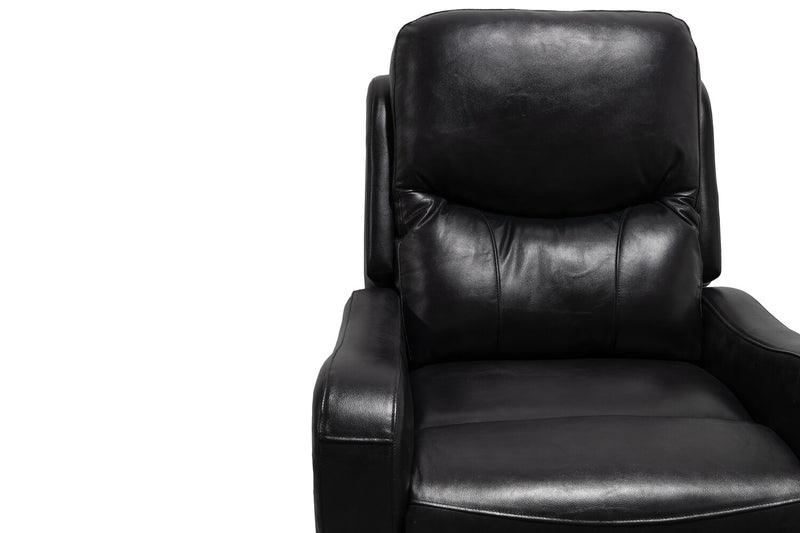 Fauteuil coulissant à inclinaison électrique Ellis de 32 po en similicuir - noir