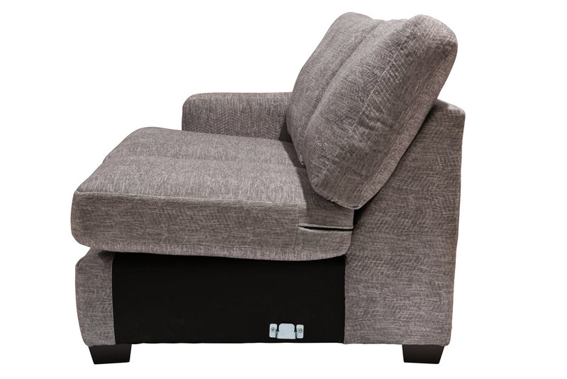 Sofa sectionnel de droite Luxe 3 pièces fabriqué au Canada en tissu avec coussins amovibles - gris colombe Zaftig