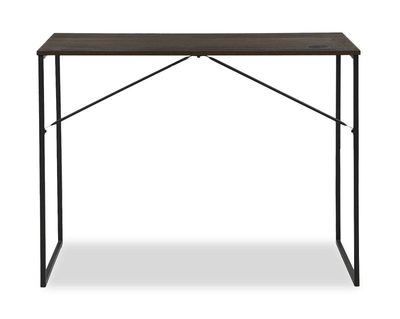 Bureau Fraser 39.3 po avec système de gestion des câbles et pattes réglables - noyer 
