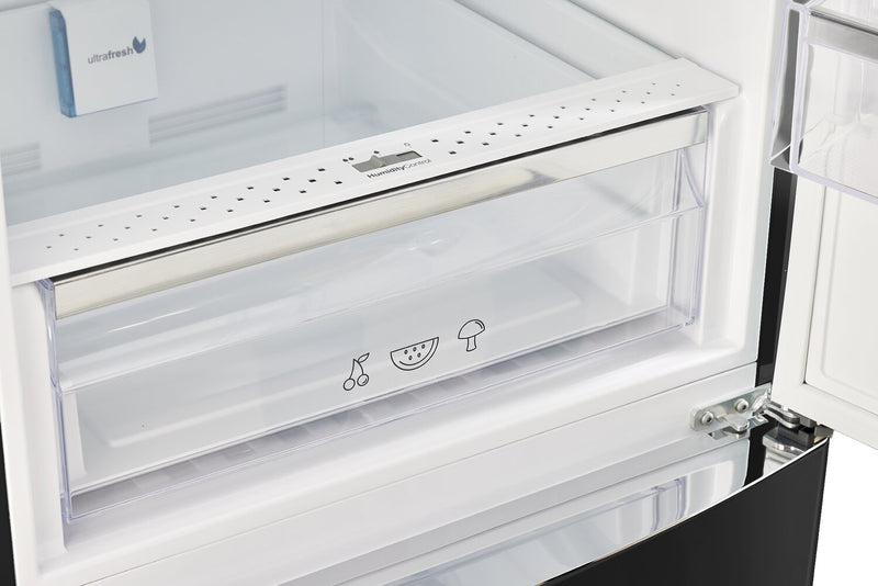 Réfrigérateur Classic Rétro par Unique de 24 po et de 12 pi3 à congélateur inférieur - noir mat - UGP-340L MB AC