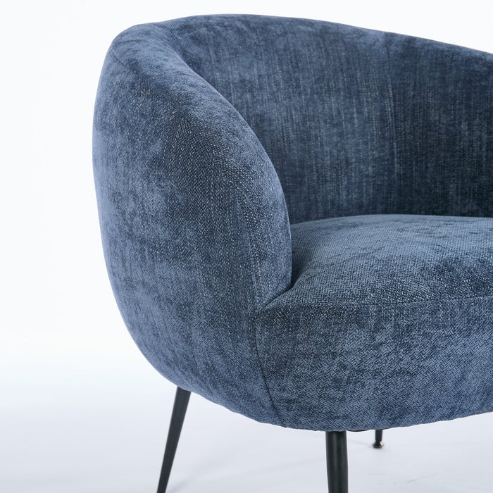 Fauteuil d’appoint Nova de 28,7 po en tissu bouclé - bleu