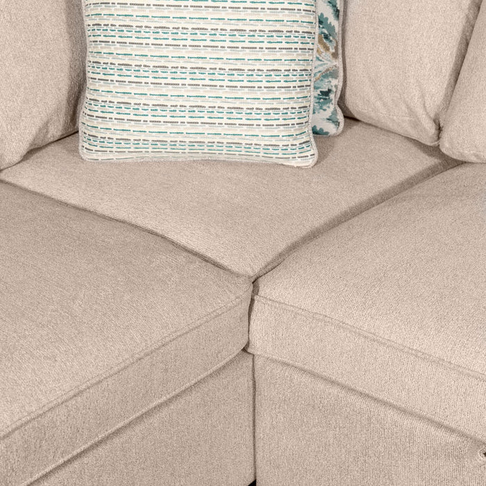 Sofa-lit sectionnel enveloppant de droite Haven de Scott Living 3 pièces en tissu de chenille - taupe 