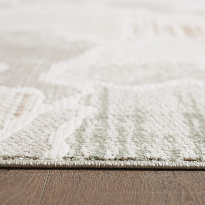 Carpette Cove multicolore à motif de vagues - 5 pi 3 po x 7 pi 7 po