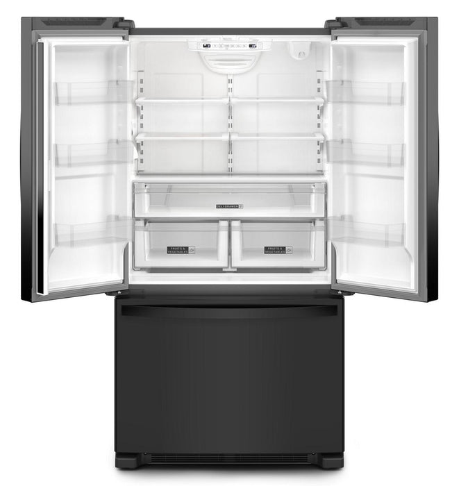 Réfrigérateur Whirlpool de 20 pi3 et de 36 po de profondeur comptoir à portes françaises - noir - WRFC2036RB