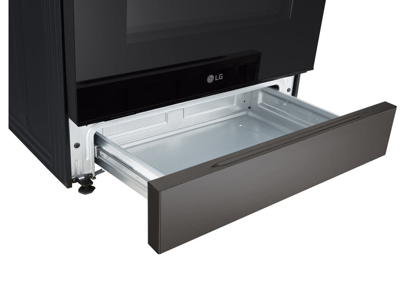 Cuisinière intelligente électrique LG de 6,3 pi3 avec friture à air - acier inoxydable noir - LSEL6333ZE 