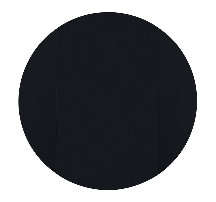 Table de salle à manger ronde Bryn de 42 po avec abattant - noire