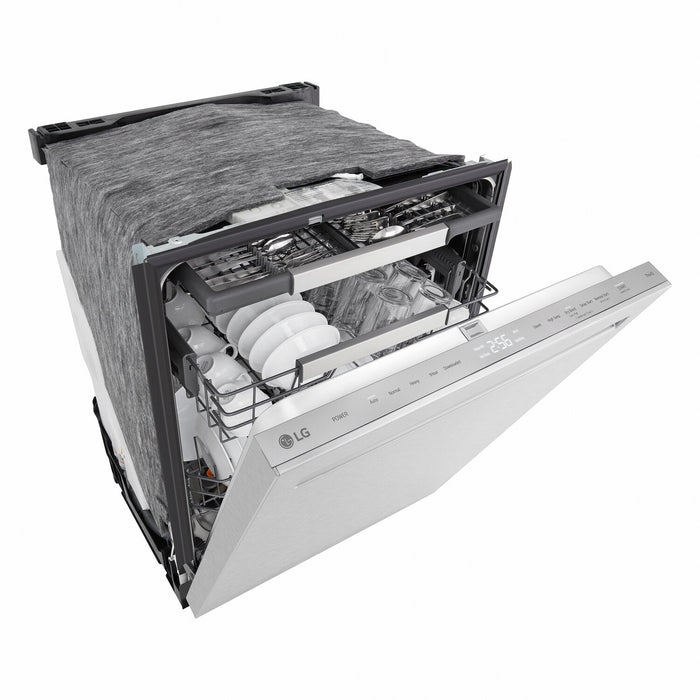  Lave-vaisselle encastré LG à 46 dBA de 24 po avec commandes sur le dessus et QuadWashMC - acier inoxydable - LDNPQ555S