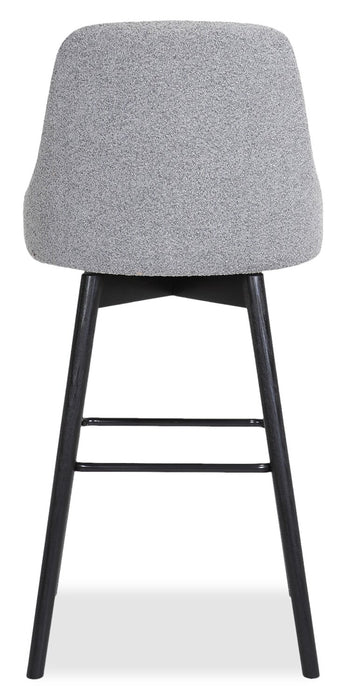 Tabouret Nash de hauteur comptoir en tissu en polyester et en métal - gris