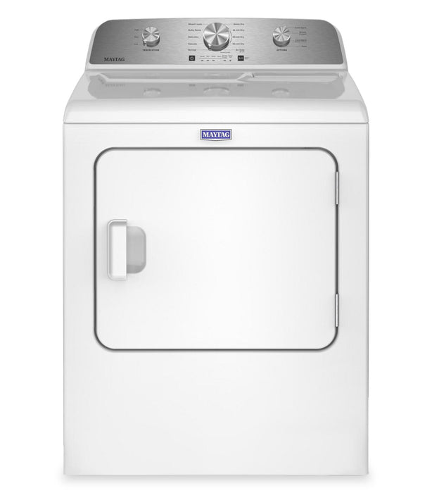 Laveuse à chargement par le haut 4,8 pi3 et sécheuse à gaz 7,0 pi3 avec option de prévention des plis de Maytag - blanches 