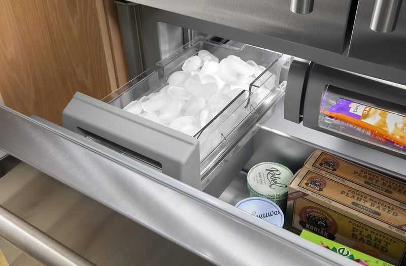 Réfrigérateur KitchenAid de 20,8 pi3 et de 36 po à portes françaises à congélateur inférieur - acier inoxydable - KBFN536SPS