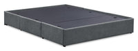  Base de lit de rangement Amos rembourrée en tissu anthracite avec 3 tiroirs intégrés - format grand lit