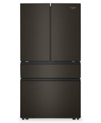  Réfrigérateur Whirlpool de 30 pi3 et de 36 po à portes françaises - acier inoxydable noir résistant aux traces de doigts - WRMF3336SV
