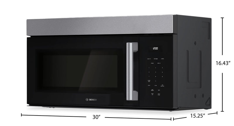 Four à micro-ondes à hotte intégrée Bosch de série 100 - acier inoxydable - HMV1055C\t